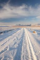 06-1412 Cronkley Fell and Noon Hill in Winter from the Silver Band Mine Track, Teesdale, County Durham